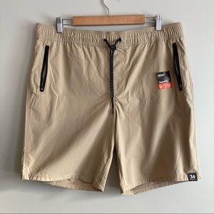 Urban Pipeline Khaki Jogger Short Super Flex Size 36. Brand new!